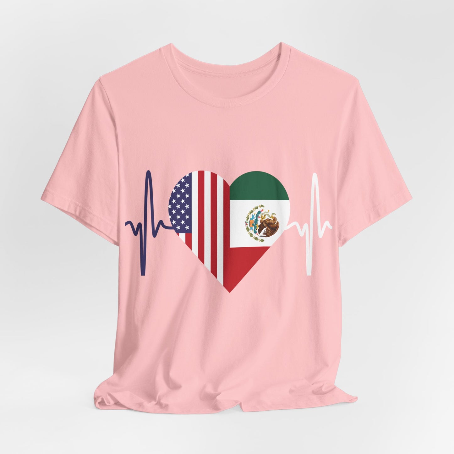 Mexico and United State Short Sleeve Tee I Camisa Unisexo manga corta México y Estados Unidos