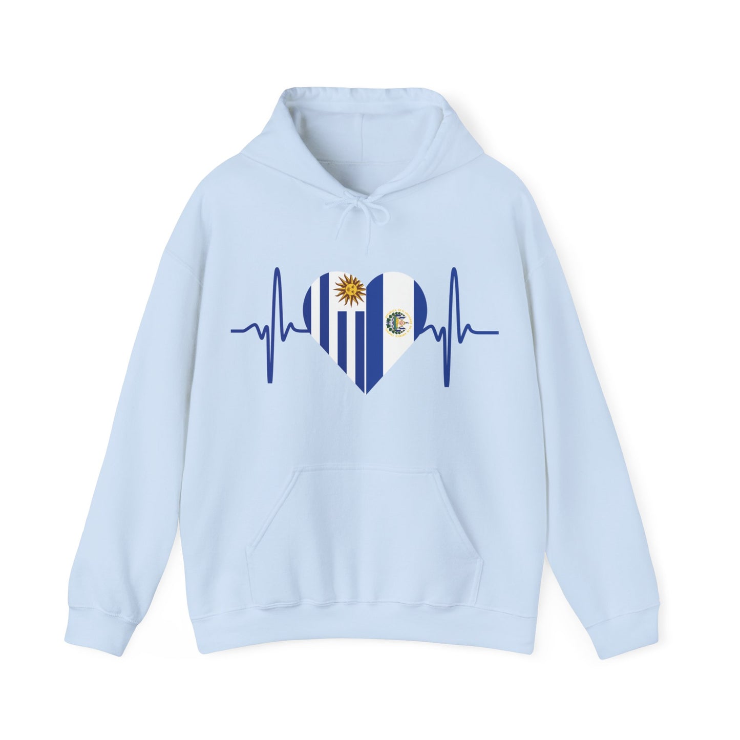 Uruguay & El Salvador Unisex Hooded Sweatshirt I Sudadera Unisexo Uruguay y El Salvador