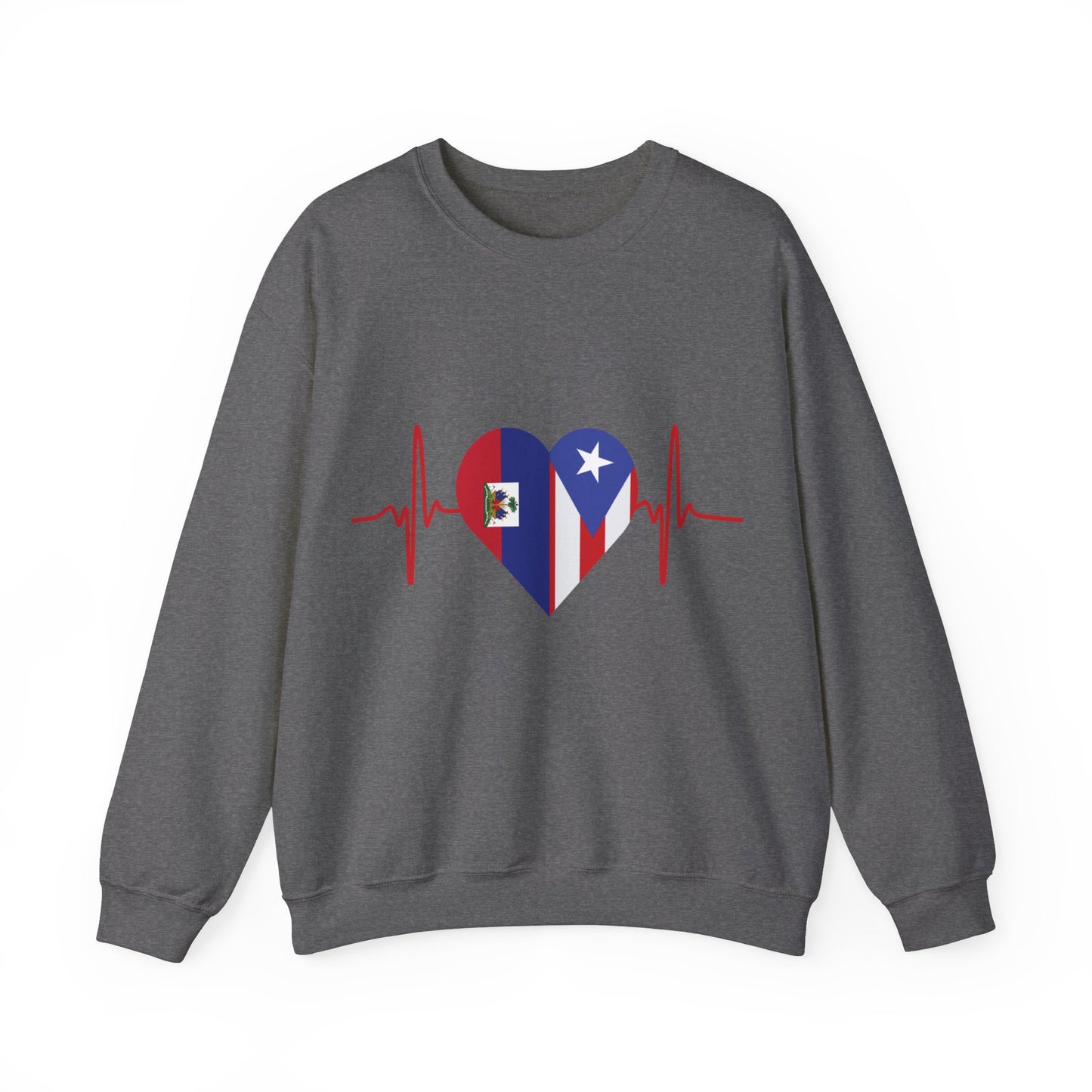 Haití and Puerto Rico Crewneck Sweatshirt I Sudadera Unisex Haití y Puerto Rico