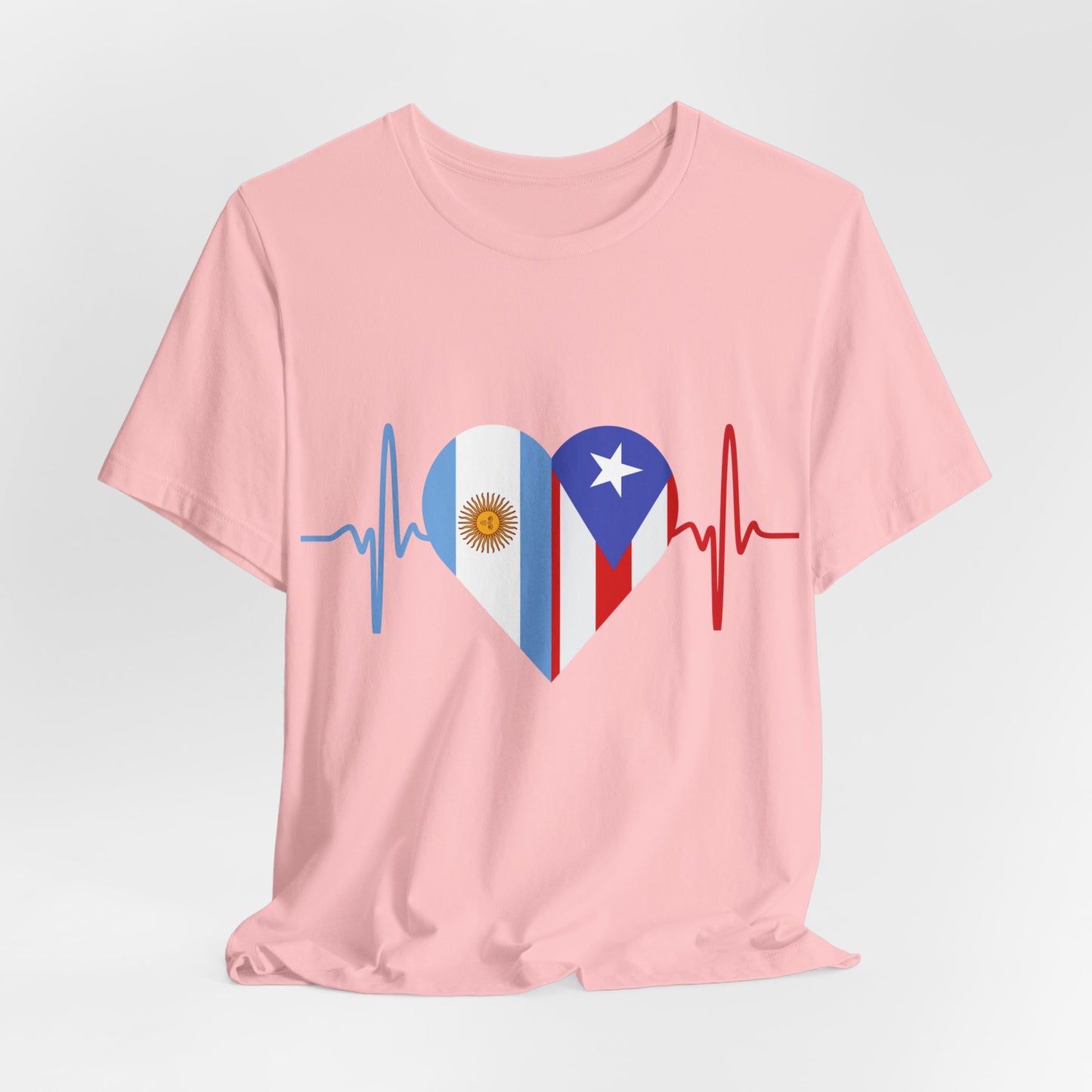 Argentina and Puerto Rico Short Sleeve Tee I Camisa Unisexo manga corta Argentina y Puerto Rico
