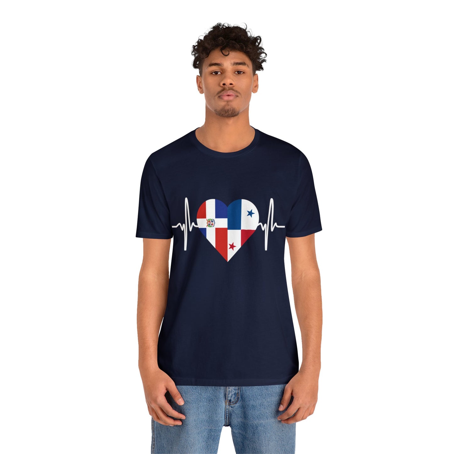 Dominican Republic & Panama Unisex Short Sleeve Tee, Camisa Unisexo manga corta República Dominicana y Panamá