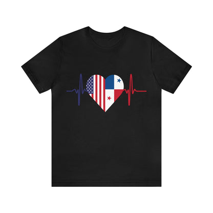 United State & Panama Unisex Short Sleeve Tee, Camisa Unisexo manga corta Estados Unidos y Panamá