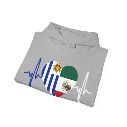 Mexico and Uruguay Hooded Sweatshirt I Sudadera Unisexo México y Uruguay