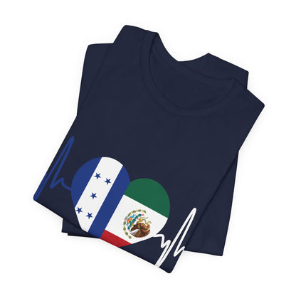 Honduras & Mexico Unisex Short Sleeve Tee, Camisa Unisexo manga corta México y Honduras I Cultura Mexicana y Hondureños
