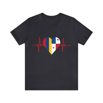 Colombia & Panama Unisex Short Sleeve Tee, Camisa Unisexo manga corta Colombia y Panamá