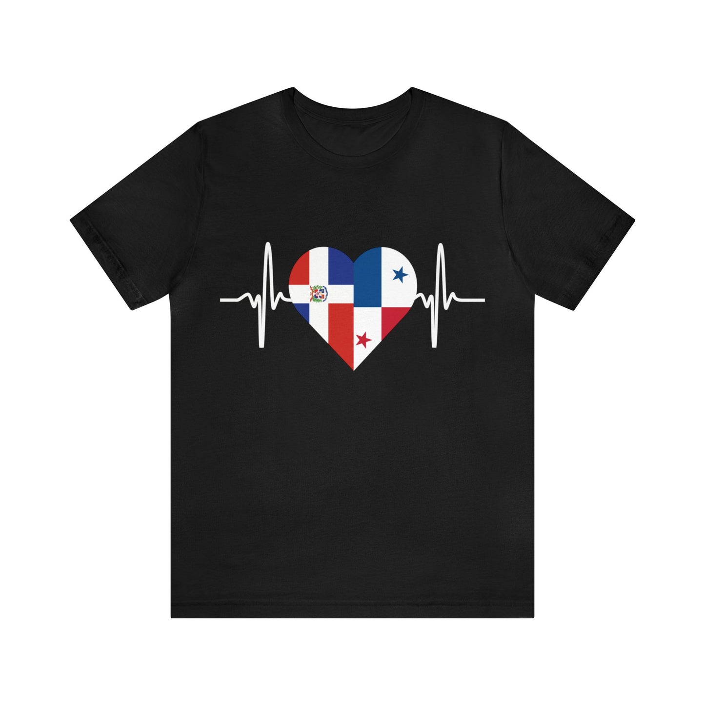 Dominican Republic & Panama Unisex Short Sleeve Tee, Camisa Unisexo manga corta República Dominicana y Panamá