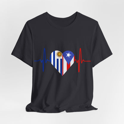 Uruguay and Puerto Rico Short Sleeve Tee