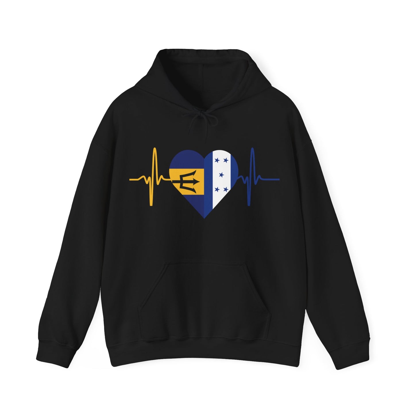 Barbados and Honduras Unisex Hooded Sweatshirt I Sudadera Unisexo Barbados y Honduras