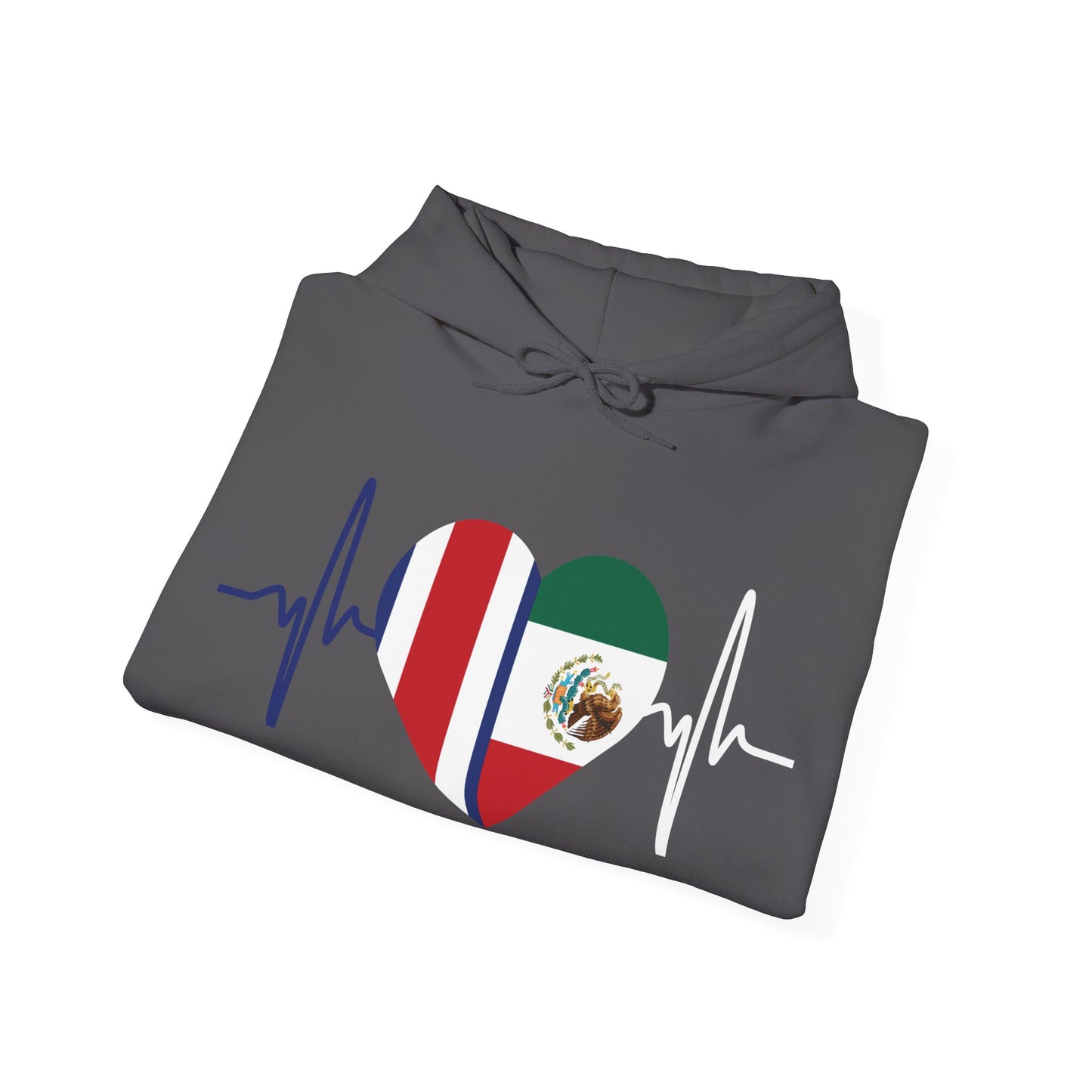 Mexico and Costa Rica Unisex Hooded Sweatshirt I Sudadera Unisexo México and Costa Rica
