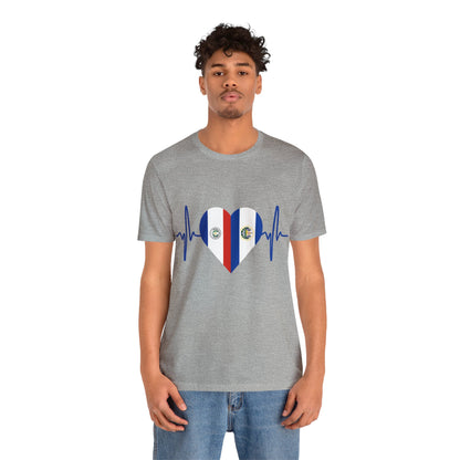 El Salvador & Paraguay Unisex Short Sleeve Tee I Camisa Unisexo manga corta El Salvador y Paraguay