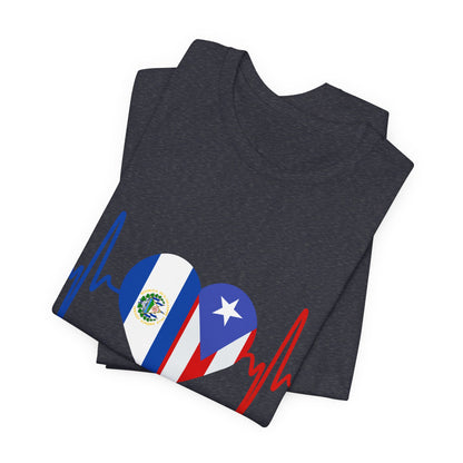 El Salvador and Puerto Rico Short Sleeve Tee