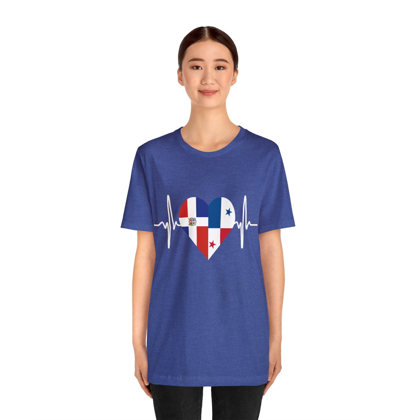 Dominican Republic & Panama Unisex Short Sleeve Tee, Camisa Unisexo manga corta República Dominicana y Panamá