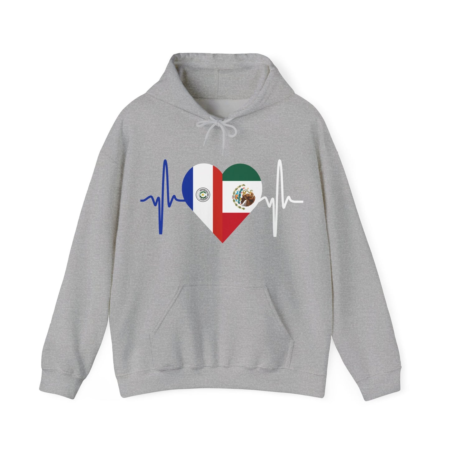 Mexico and Paraguay Unisex Hooded Sweatshirt I Sudadera Unisexo México and Paraguay
