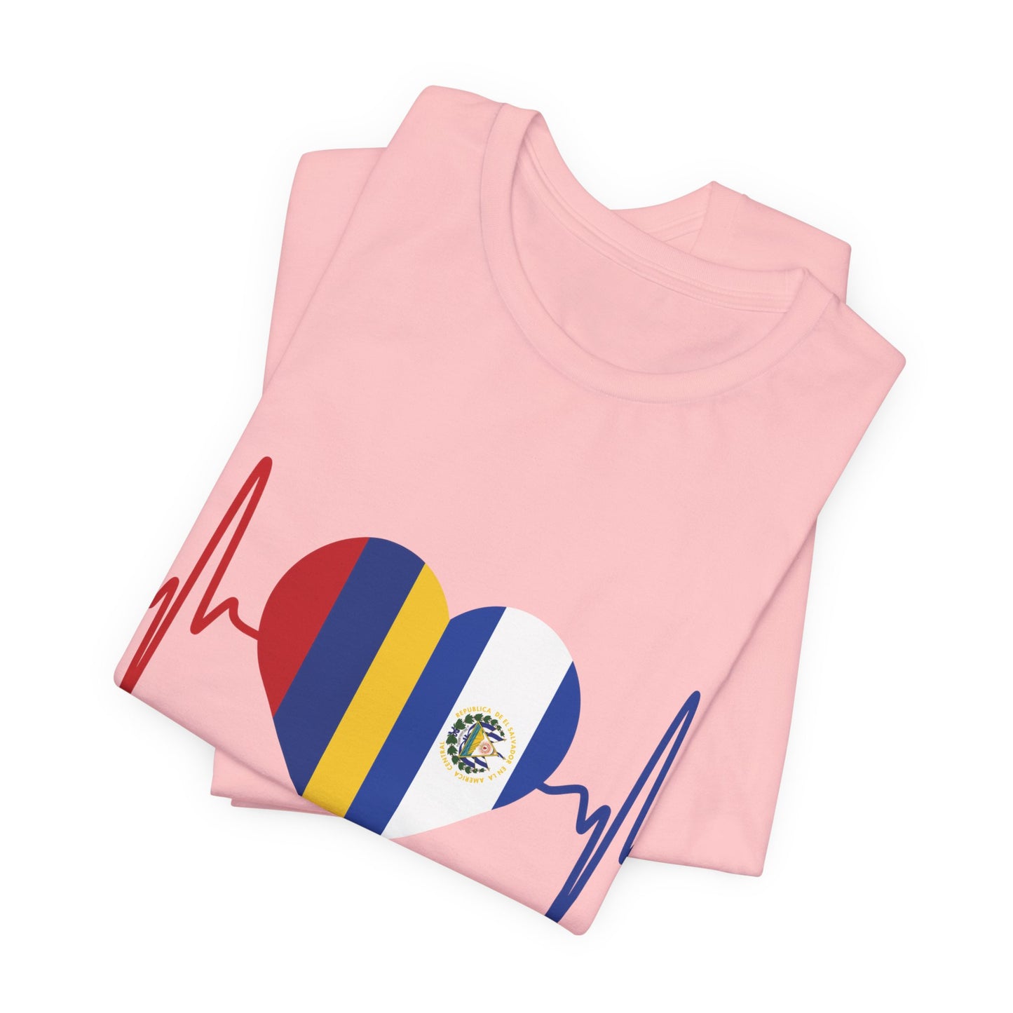 El Salvador & Colombia Unisex Short Sleeve Tee I Camisa Unisexo manga corta El Salvador y Colombia I Cultura Salvadoreña y Colombiana