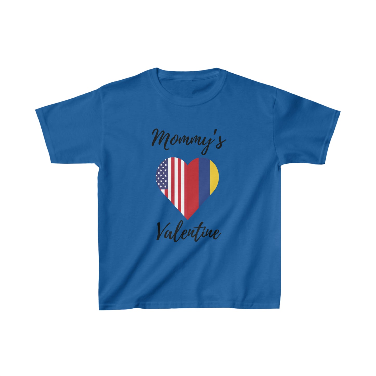 Kid's Mommy's Valentine United State and Colombia I Camiseta para Niños Estados Unidos y Colombia