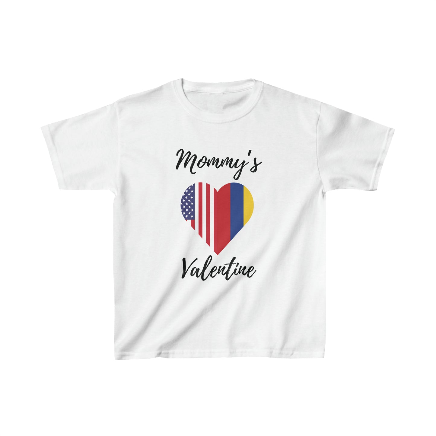 Kid's Mommy's Valentine United State and Colombia I Camiseta para Niños Estados Unidos y Colombia