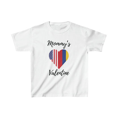 Kid's Mommy's Valentine United State and Colombia I Camiseta para Niños Estados Unidos y Colombia