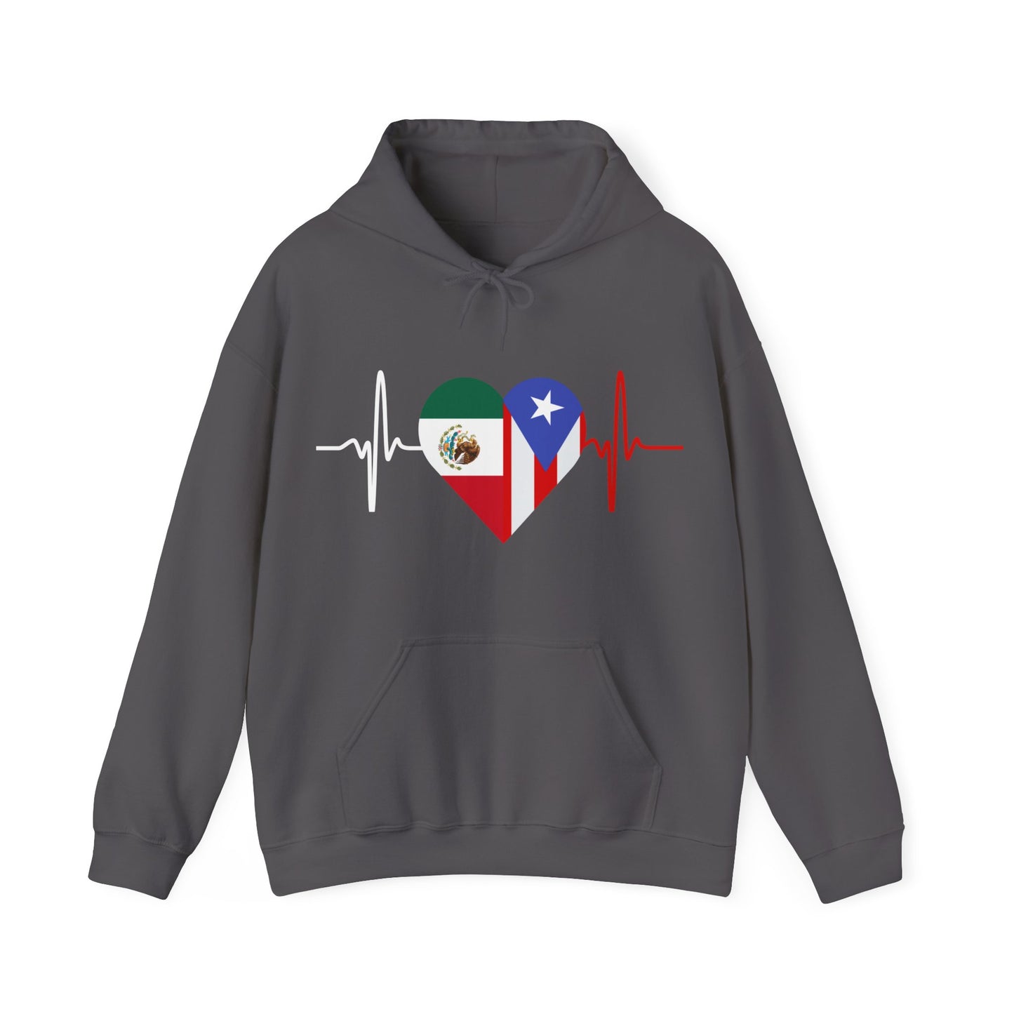 Puerto Rico & Mexican Unisex Hooded Sweatshirt I Sudadera Unisexo México y Puerto Rico