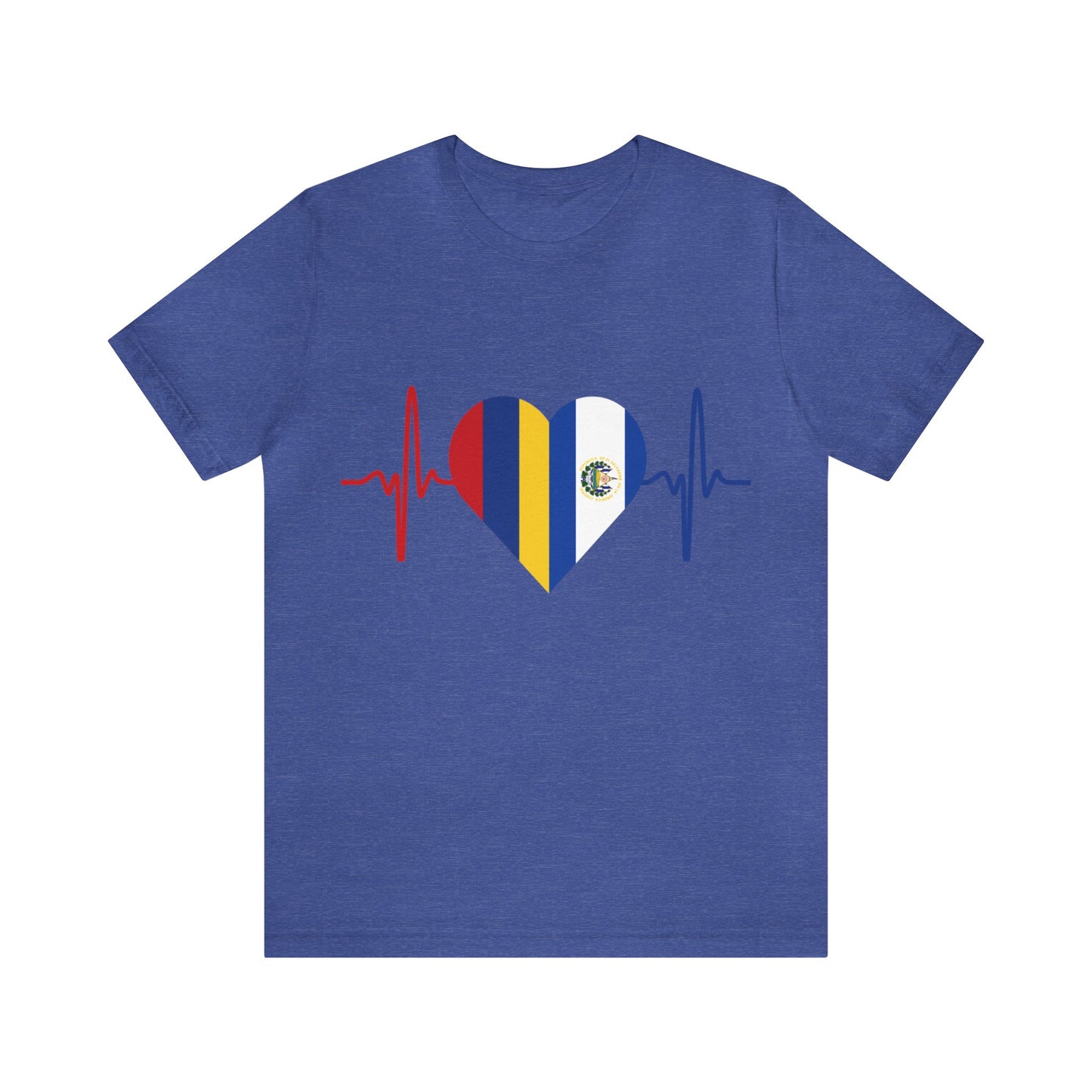 El Salvador & Colombia Unisex Short Sleeve Tee I Camisa Unisexo manga corta El Salvador y Colombia