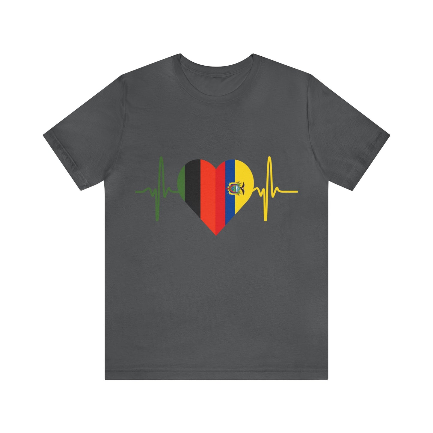 African American & Ecuador Unisex Short Sleeve Tee, Camisa Unisexo manga corta Afroamericano y Ecuador