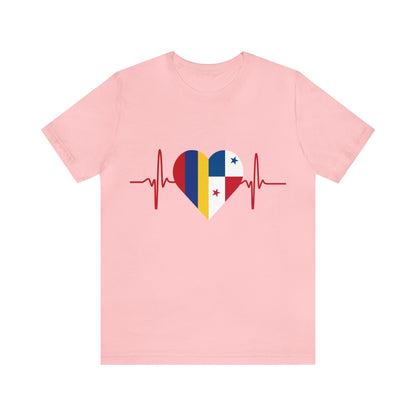 Colombia & Panama Unisex Short Sleeve Tee, Camisa Unisexo manga corta Colombia y Panamá