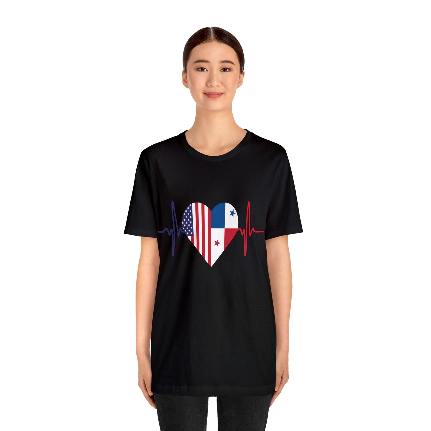 United State & Panama Unisex Short Sleeve Tee, Camisa Unisexo manga corta Estados Unidos y Panamá