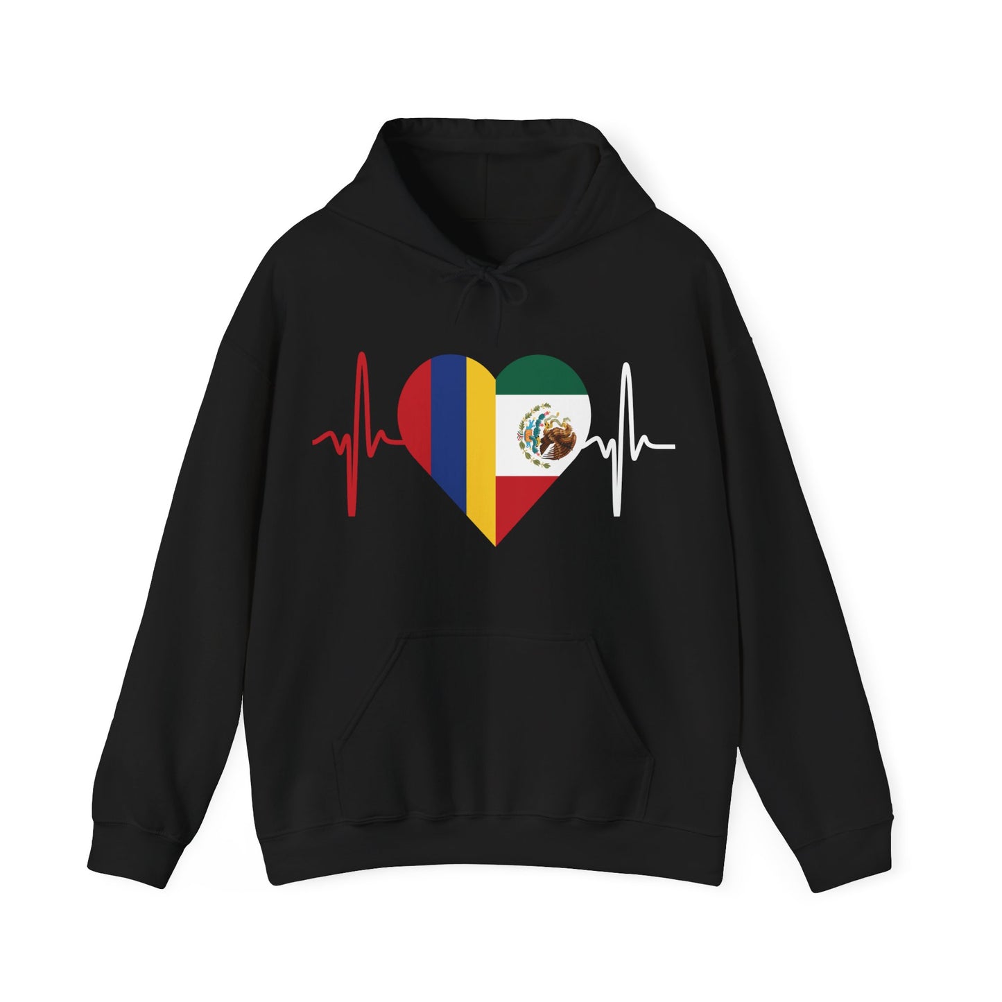 Colombia & Mexico Unisex Hooded Sweatshirt I Sudadera Unisexo Colombia y México