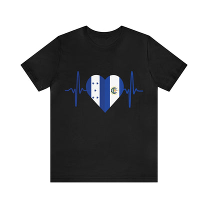 El Salvador & Honduras Unisex Short Sleeve Tee I Camisa Unisexo manga corta El Salvador y Honduras