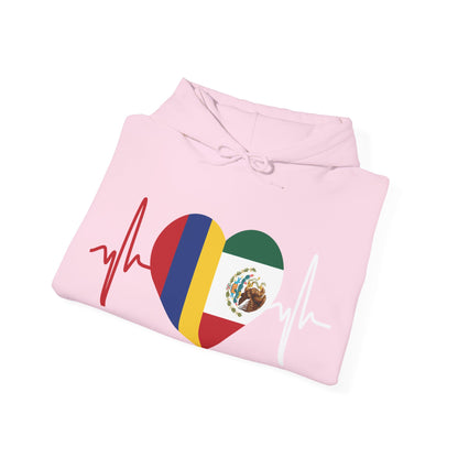 Colombia & Mexico Unisex Hooded Sweatshirt I Sudadera Unisexo Colombia y México