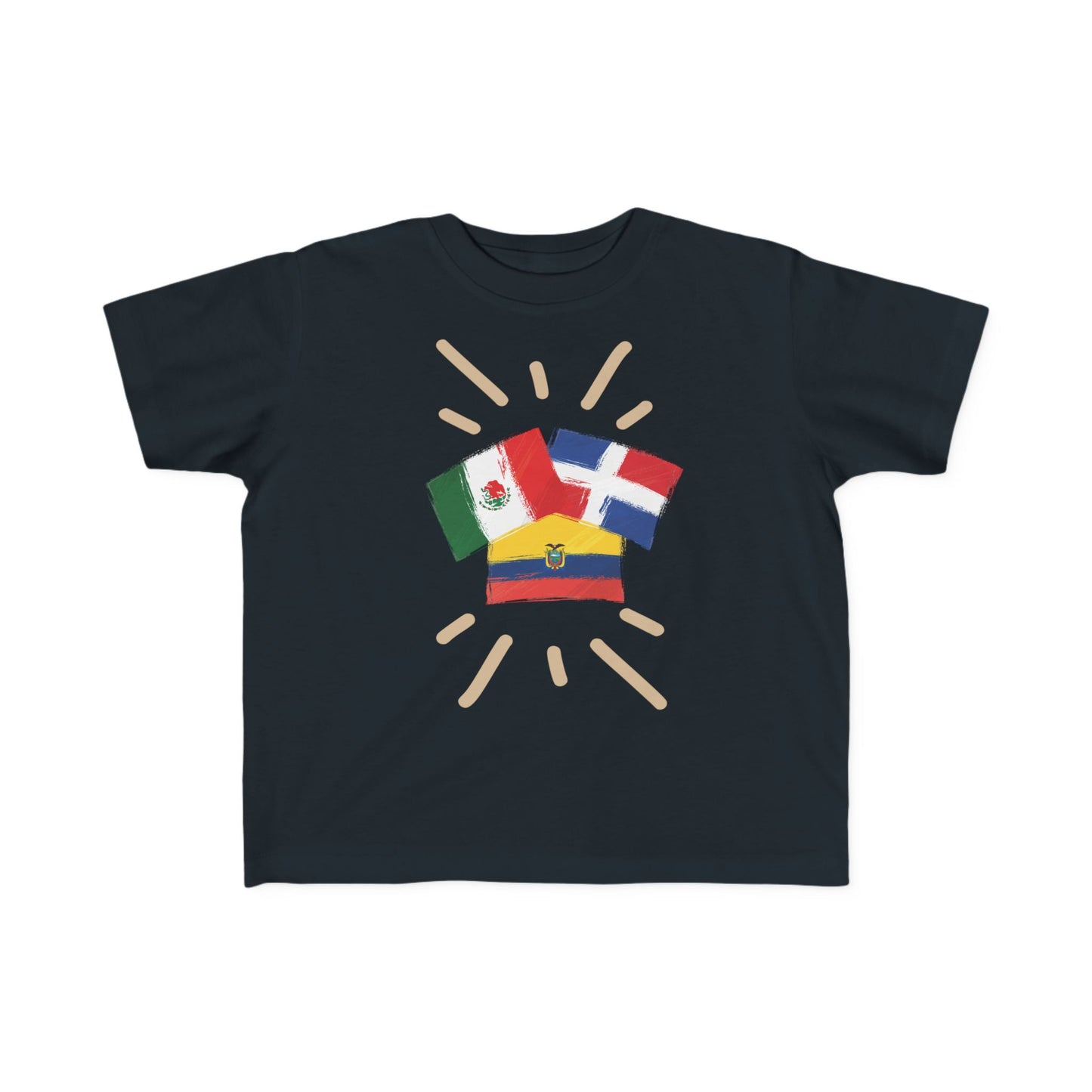 Dominican Republic, Mexico, Ecuador Toddler Tee I Camiseta para Toddler Mexico, República Dominicana y Ecuador
