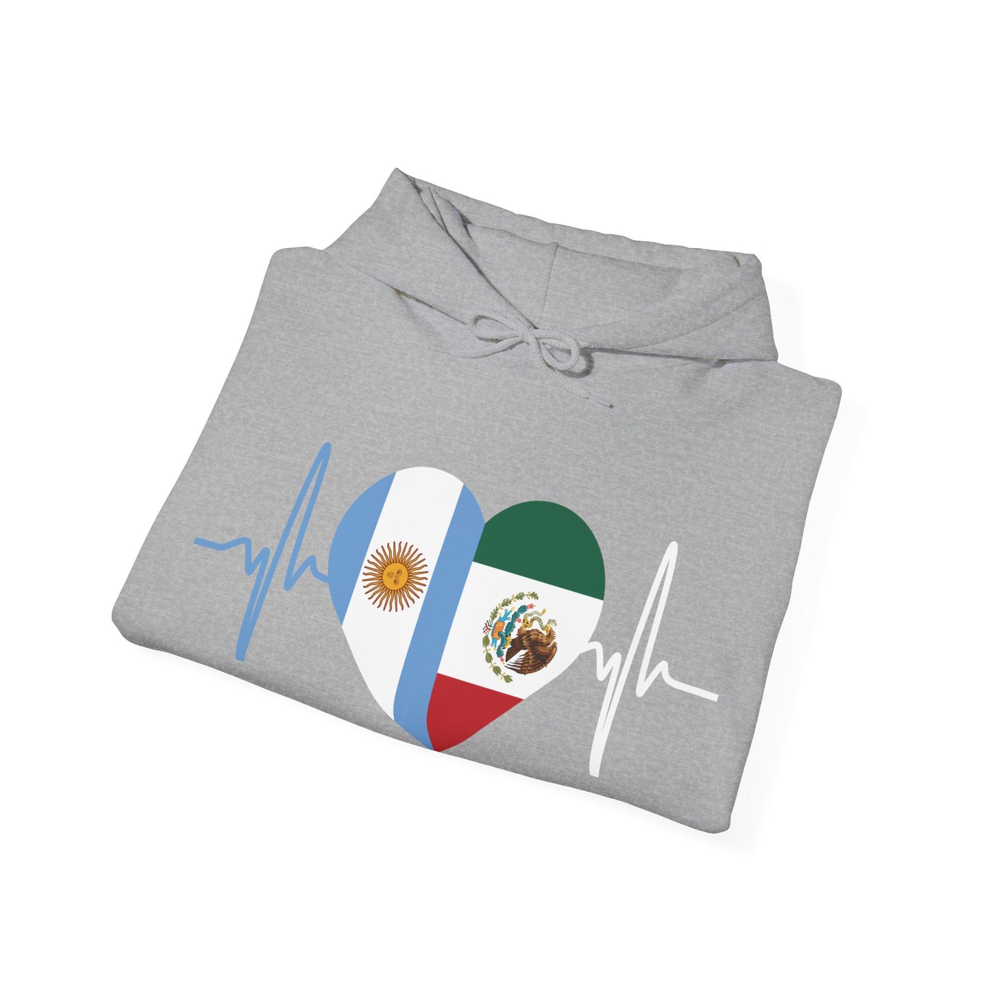 Mexico and Argentina Unisex Hooded Sweatshirt I Sudadera Unisexo México and Argentina