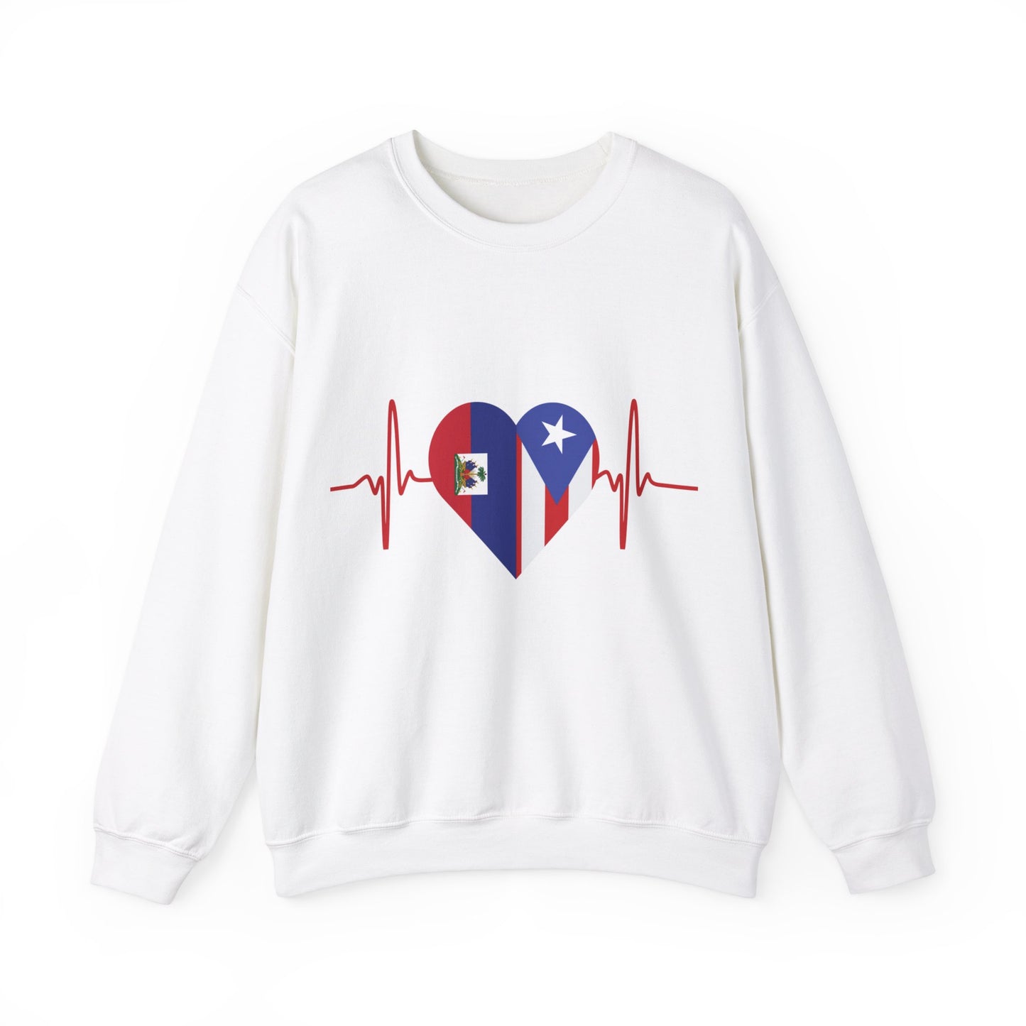 Haití and Puerto Rico Crewneck Sweatshirt I Sudadera Unisex Haití y Puerto Rico