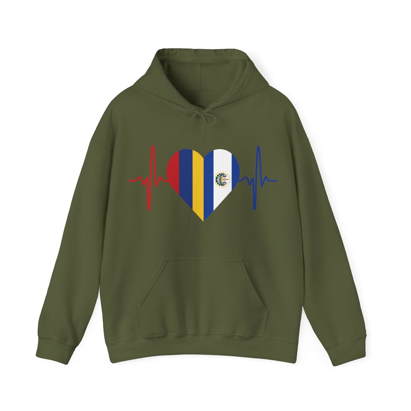 El Salvador & Colombia Unisex Hooded Sweatshirt I Sudadera Unisexo El Salvador y Colombia