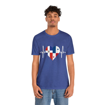Dominican Republic & Panama Unisex Short Sleeve Tee, Camisa Unisexo manga corta República Dominicana y Panamá