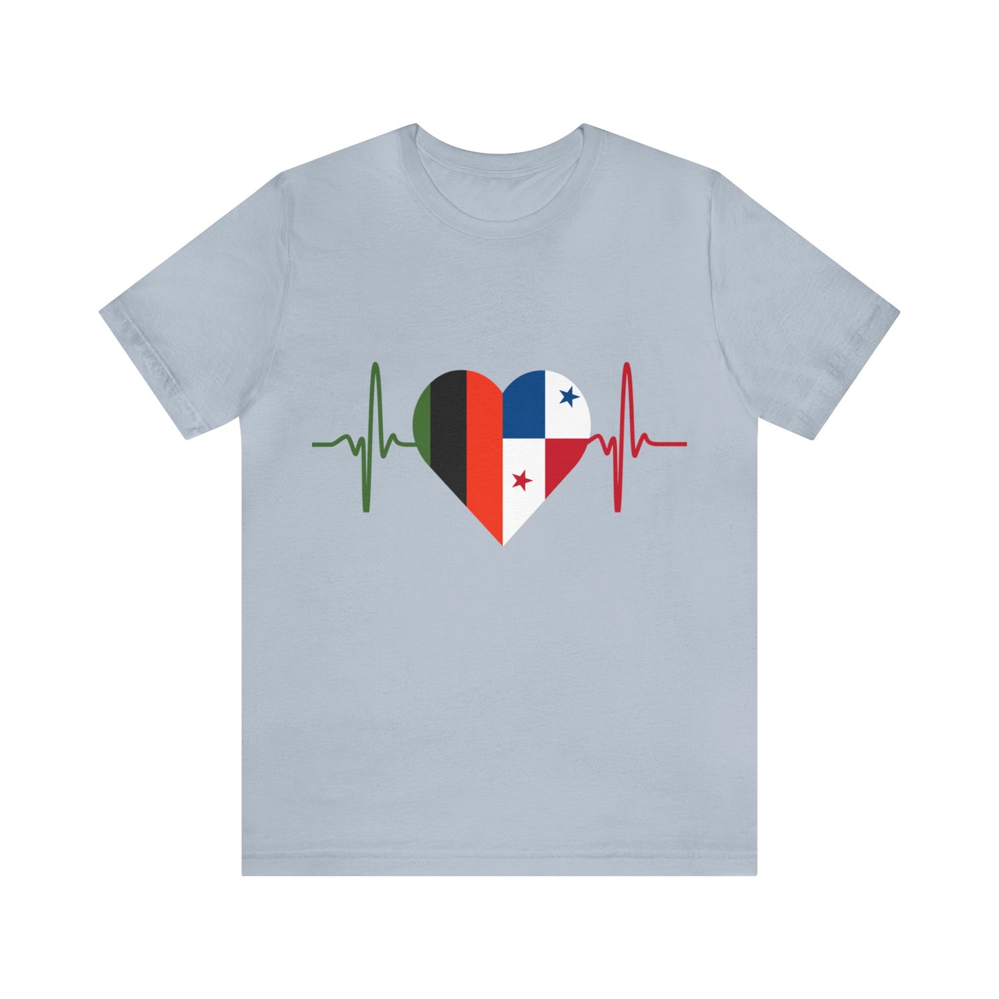 African American & Panama Unisex Short Sleeve Tee, Camisa Unisexo manga corta Afroamericano y Panamá