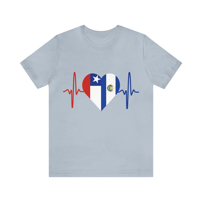 El Salvador & Chile Unisex Short Sleeve Tee I Camisa Unisexo manga corta El Salvador y Chile