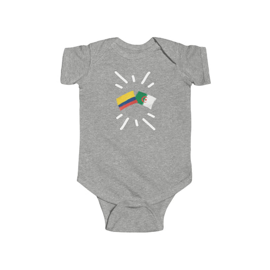 Infant Colombia and Algeria Bodysuit I Camiseta de bebé Colombia y Algeria