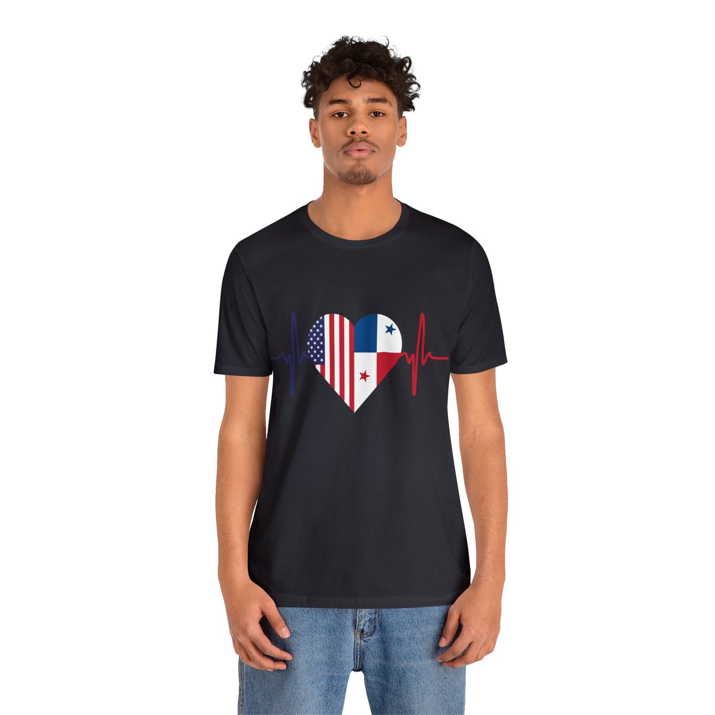 United State & Panama Unisex Short Sleeve Tee, Camisa Unisexo manga corta Estados Unidos y Panamá