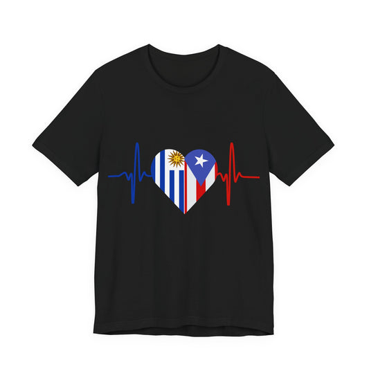 Uruguay and Puerto Rico Short Sleeve Tee