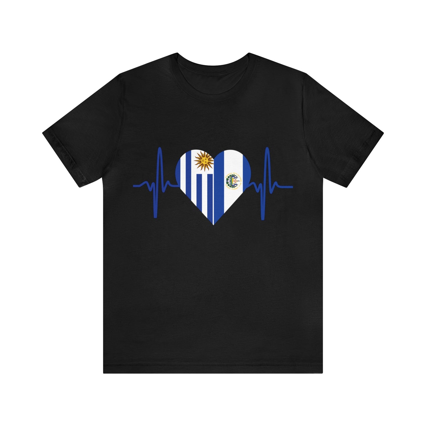 El Salvador & Uruguay Unisex Short Sleeve Tee I Camisa Unisexo manga corta El Salvador y Uruguay