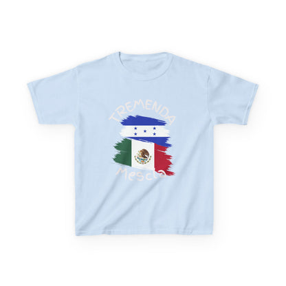 Tremenda Mescla I Honduras & Mexico Kid's Tee I Camiseta para Niños Honduras y Mexico I Cultura Puertorriqueña y Hondureña