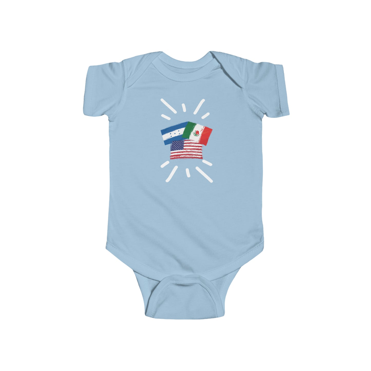 Infant México, Honduras and United State Bodysuit I Camiseta de bebé México, Honduras y Estados Unidos