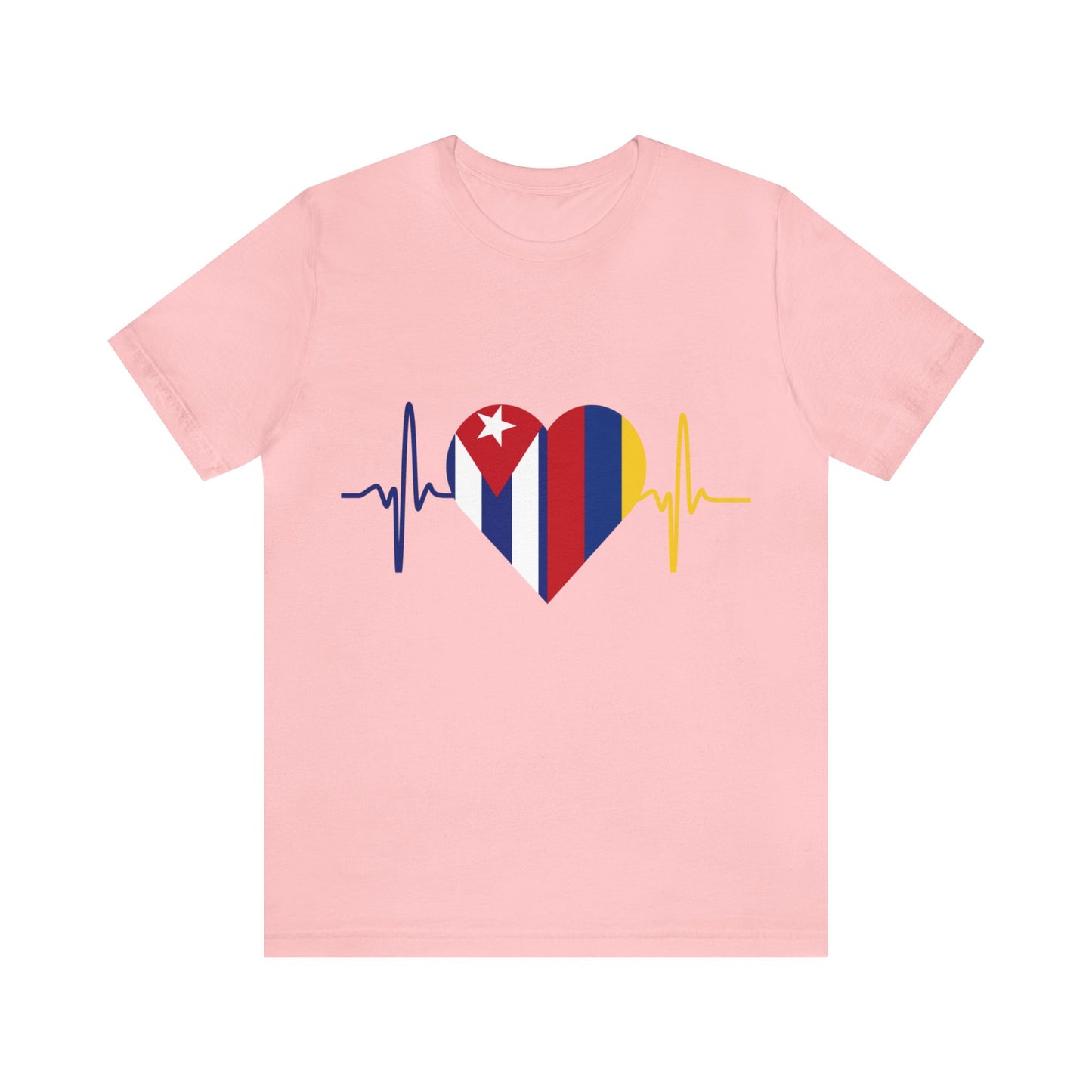 Colombia & Cuba Unisex Short Sleeve Tee I Camisa Unisexo manga corta Colombia y Cuba