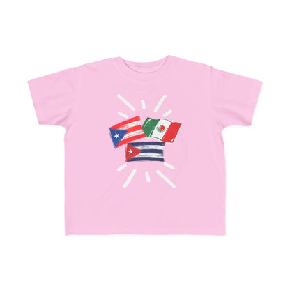 Cuba, Puerto Rico and Mexico Toddler Tee I Camiseta de bebé Cuba, Puerto Rico y México I Cultura Puertorriqueña, Cubana y Mexicana