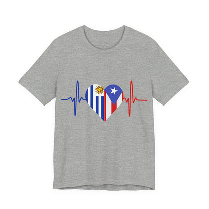 Uruguay and Puerto Rico Short Sleeve Tee