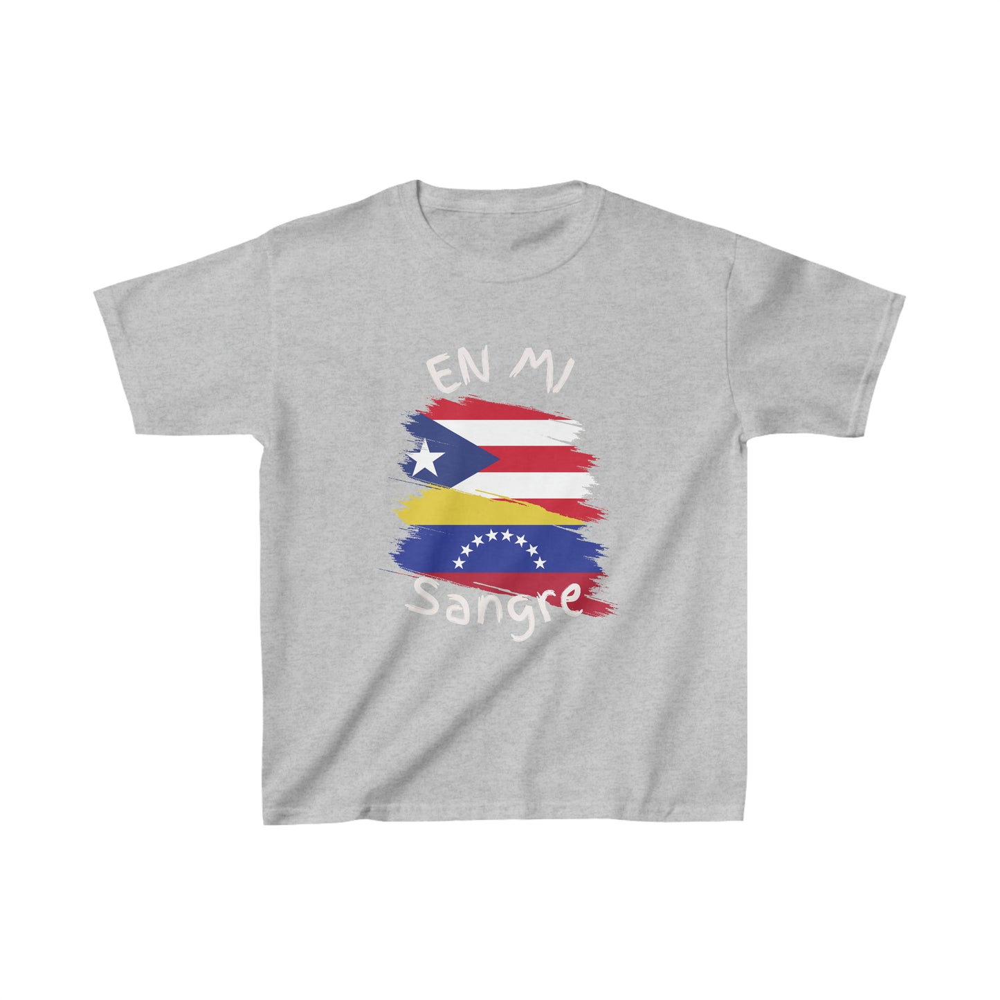 En Mi Sangre I Puerto Rico & Venezuela Kid's Tee I Camiseta para Niños Puerto Rico y Venezuela I Cultura  Venezolana y Puertorriqueña
