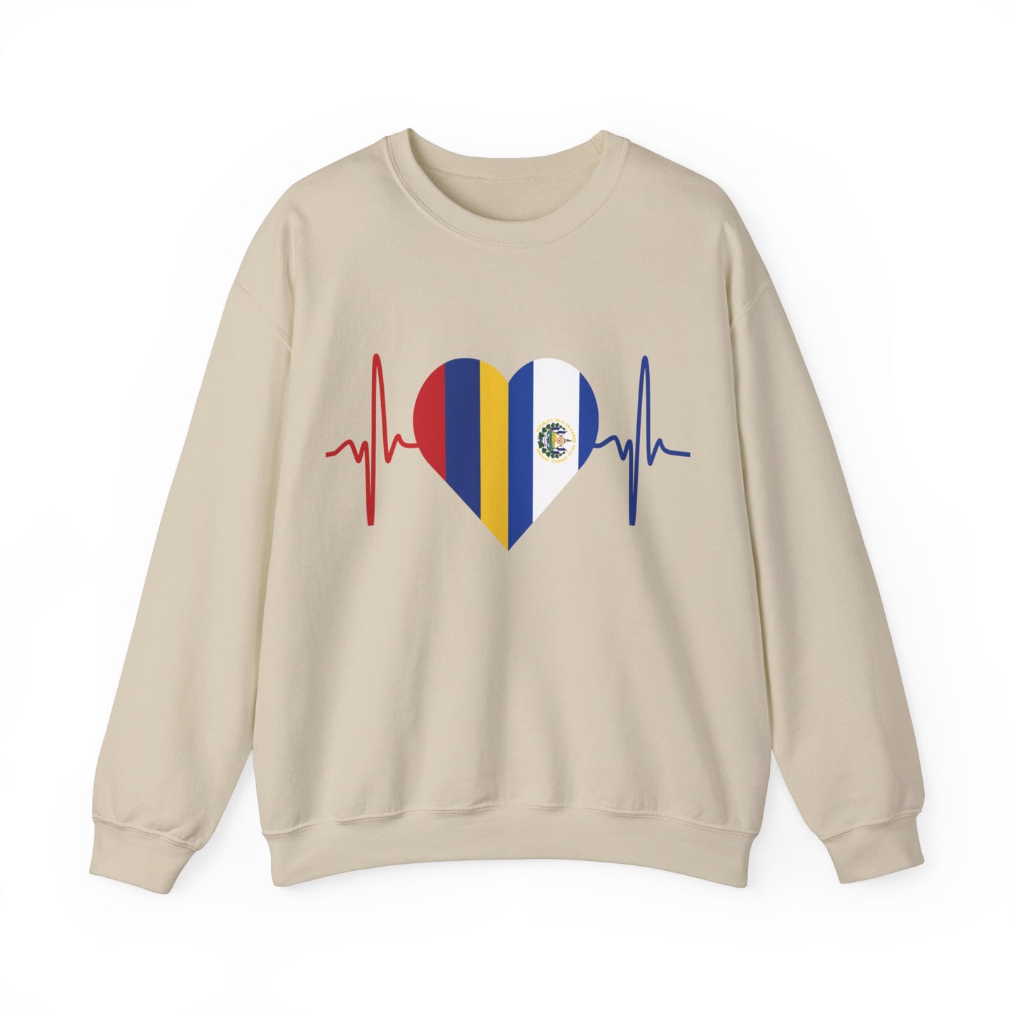 El Salvador & Colombia Unisex Crewneck Sweatshirt I Sudadera Unisexo El Salvador y Colombia