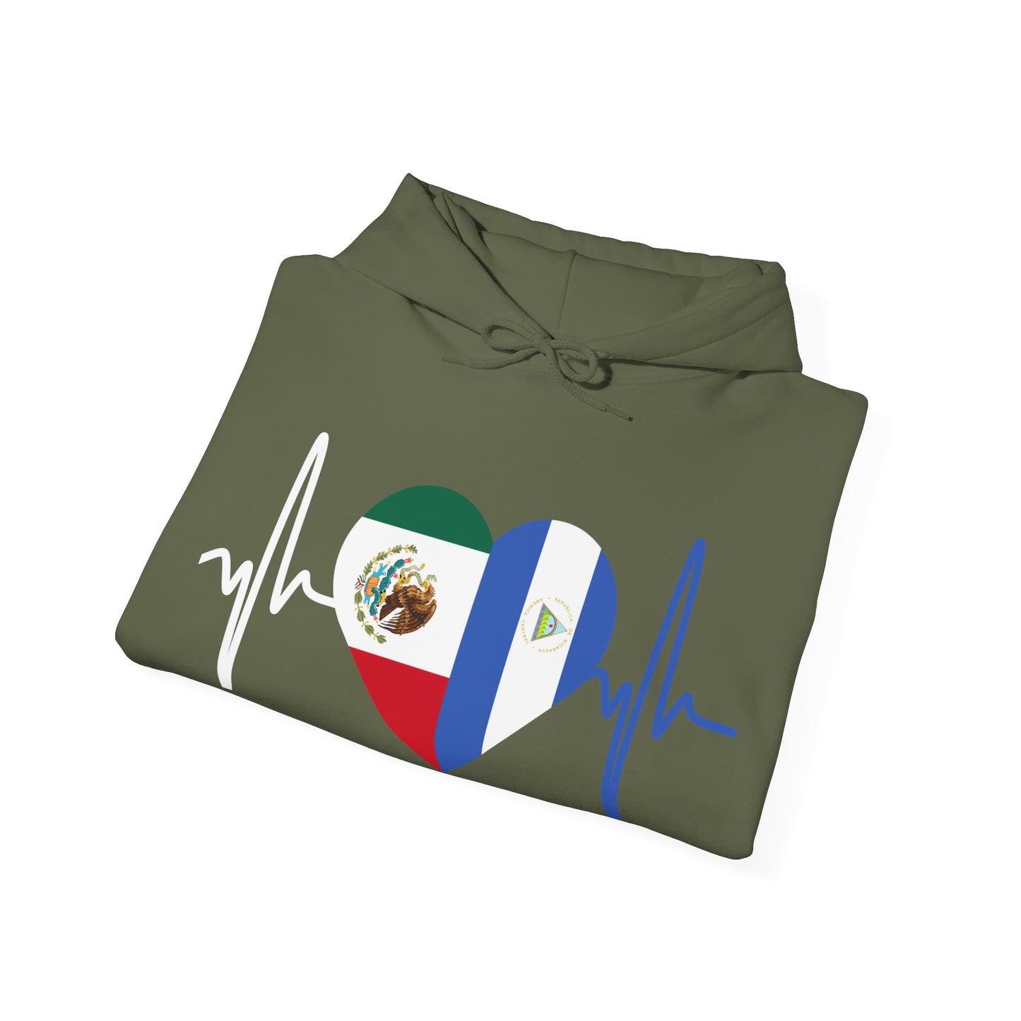 Mexico and Nicaragua Unisex Hooded Sweatshirt I Sudadera Unisexo México and Nicaragua