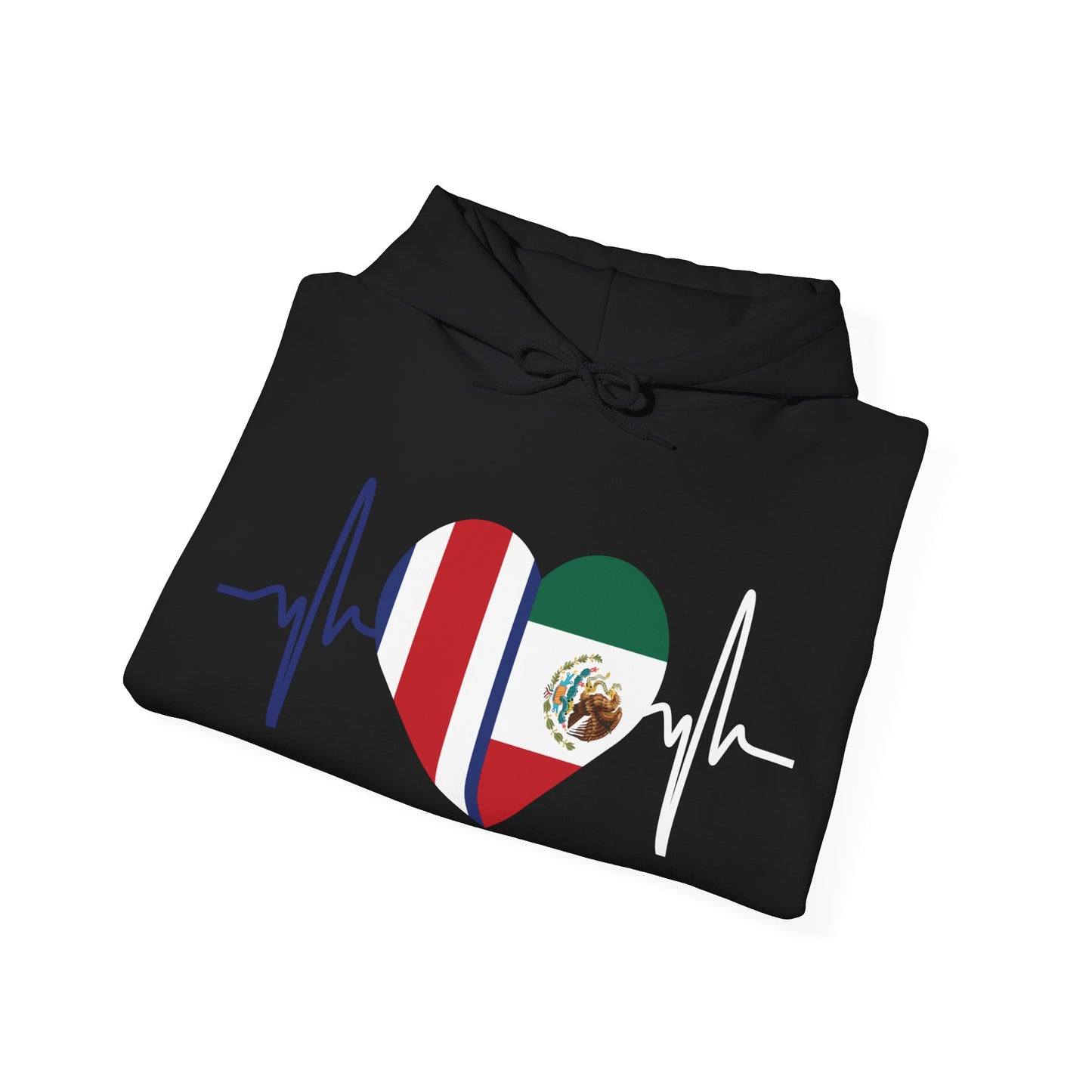 Mexico and Costa Rica Unisex Hooded Sweatshirt I Sudadera Unisexo México and Costa Rica