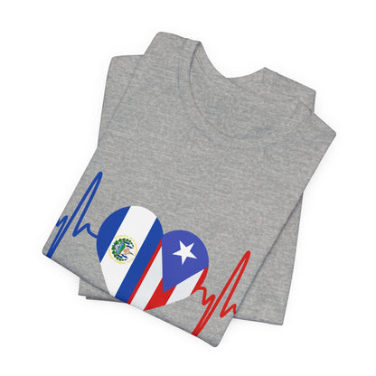El Salvador and Puerto Rico Short Sleeve Tee